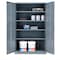 Global Industrial Industrial Storage Cabinet, 78 in H, 48 in W, Gray 493313GY - alternate 4